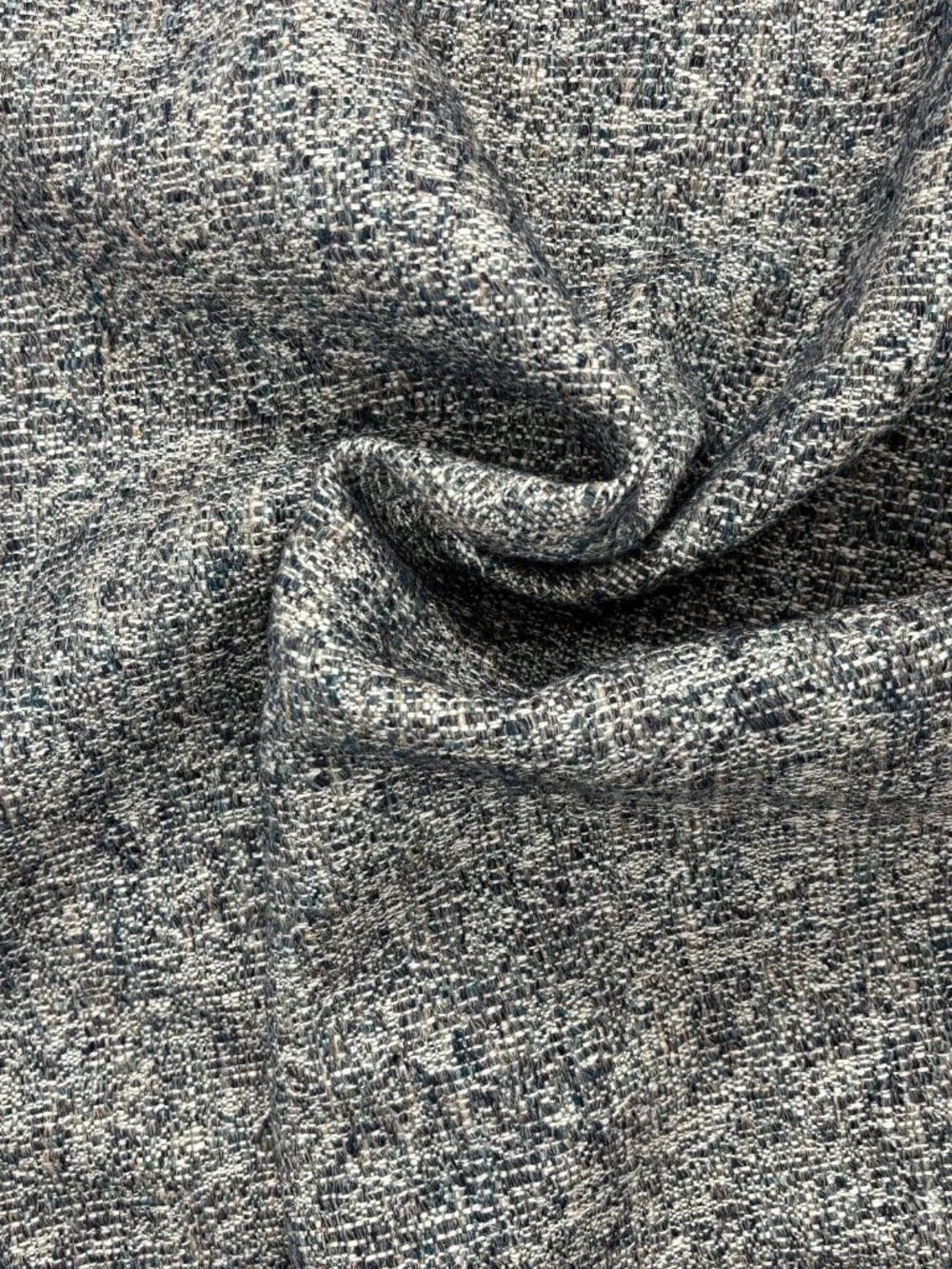 METAPHORES Deauville 4.5Y Maree Blue Tweed Wool Linen Luxury $2345